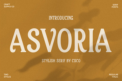 Asvoria creative design elegant font lettering logo typeface