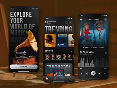 Music Player Mobile App Design android app app app design app designer apple music audio player focotik ios app mobile app music music application music dark apps music player music player app online music player spotify trendy design ui ui ux design uiux