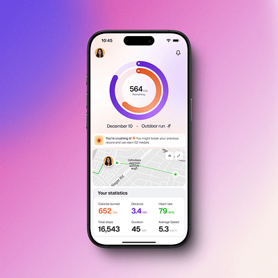 Fitness and activity tracker app activity tracker app design design fitness sports ui design ui ux ux design visual design