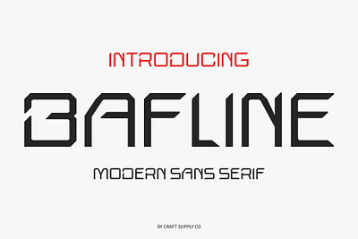 Bafline creative design font futuristic lettering logo modern typeface