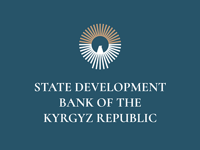 Bank of the Kyrgyz Republic bank branding eagle graphic design logo rays sun