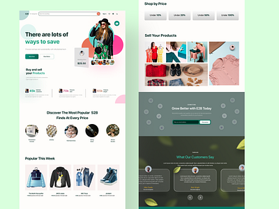 C2C Business Website Landing Page business c2c ecommerce figma landingpage ui uiux ux webdesign