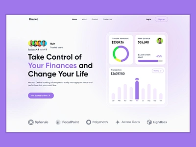 Fintech landing page - Banking website b2b bank bank app bank card banking banking app credit card digital banking ewallet finance financial fintech firqah firqah lab landing page product ui ux web website