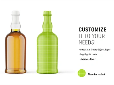 Brandy bottle mockup alcohol beverage bottle brandy design drink label mockup package packaging