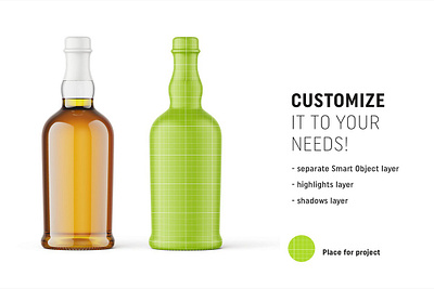 Brandy bottle mockup alcohol beverage bottle brandy design drink label mockup package packaging