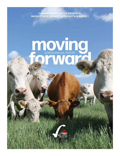 Canadian Beef Cattle Check-Off annual report alberta annual report canada cattle design graphic design print production