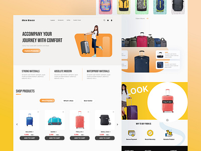 Bag eCommerce Landing Page Design branding design desktop ecommerce homepage landingpage shopping ui website