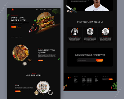 Restaurant Landing Page Website cooking delivery service fast delivery food food and beverages food and drink food app food delivery app food delivery landing page homepage landing page marketing page restaurant restaurant app shipping snack web web design website website design