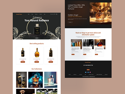 Perfume Landing Page Design branding design desktop ecommerce landingpage perfume shopping theme ui website