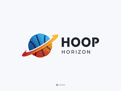 HOOP HORIZON Creative Basketball Logo Design basketball brand identity branding colorful event gradient hoops icon identity logo logo design modern sports swag symbol tournament youth