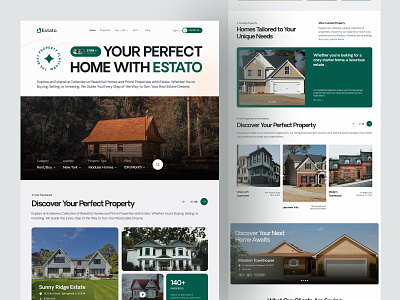 Real estate website design agency commercial construction design green homes landing page luxury property real estate smart homes ui web website