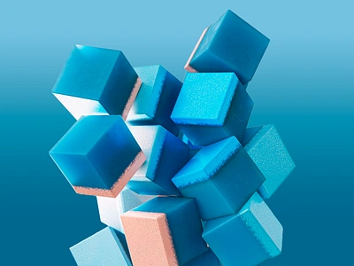 Blue 3D Cubes 3d 3d shapes abstract abstract cubes blue blue background blue cubes blue geometry colors creative cubes cubic forms design futuristic design glossy surfaces gradient background minimalism modern shapes surreal shapes