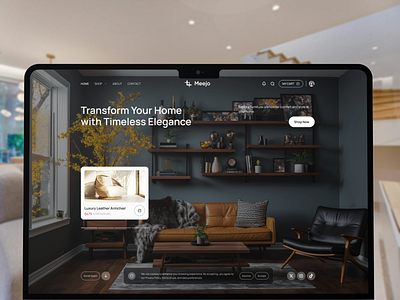Furniture E-Commerce Web Design card product chair desk e commerce furniture home home living interior minimalist modern product sales ui ui web web app web design website website design website ui