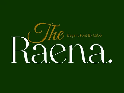 Raena branding creative design elegant font lettering logo modern serif typeface