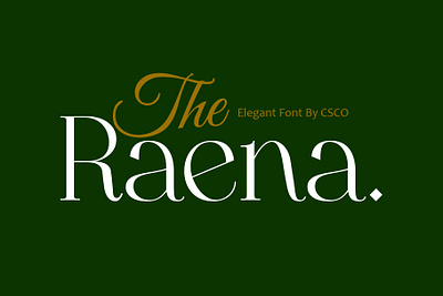 Raena branding creative design elegant font lettering logo modern serif typeface