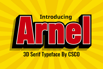 Arnel 3D 3d creative design font lettering logo modern typeface