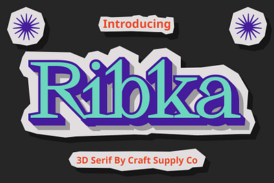 Ribka 3D 3d creative design font lettering modern typeface