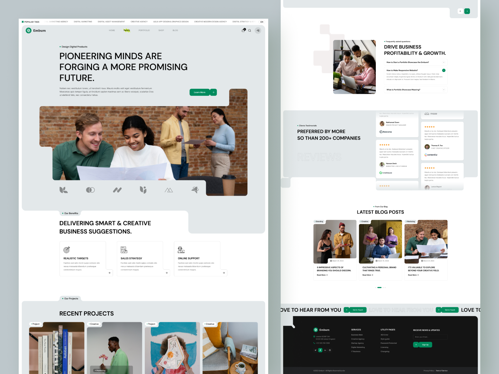Business Consulting & Business Solutions agency blog branding business creative creative agency design figma template graphic design icon landing page logo minimal portfolio typography ui ux vector web website