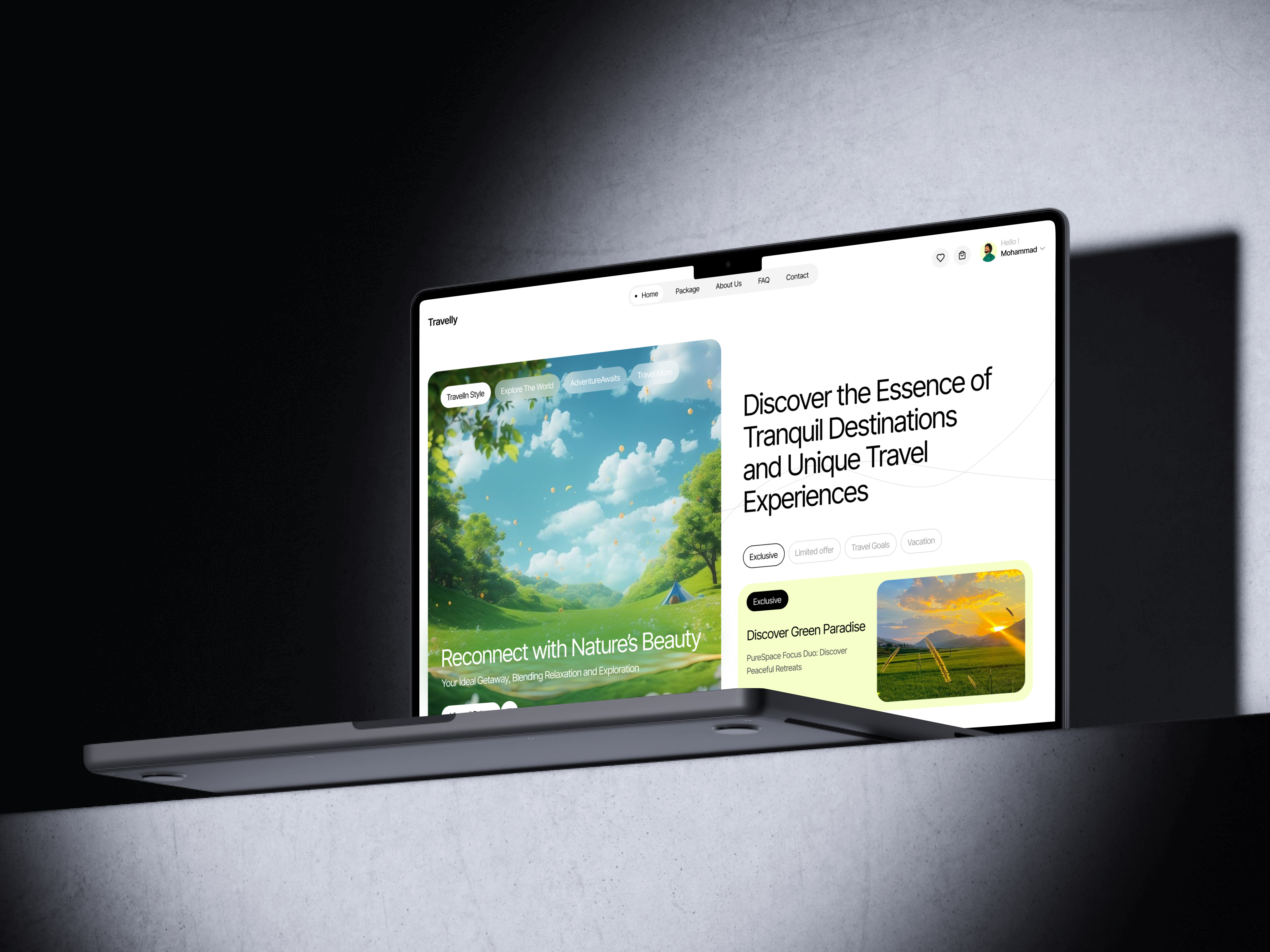 Travelly - Travel Landing Page by Madhu Miah on Dribbble