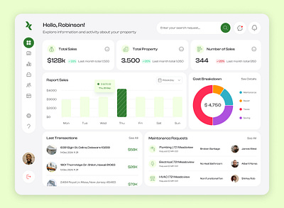 Property management dashboard ui ux design