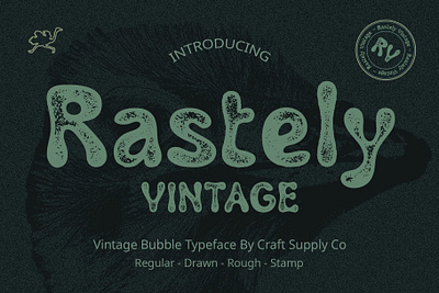 Rastely Vintage bubble creative display font illustration lettering typeface vintage