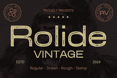 Rolide Vintage creative design font lettering logo modern sans serif typeface vintage