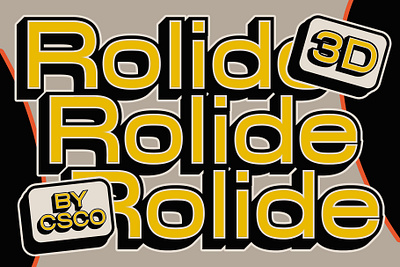 Rolide 3D 3d creative design font lettering logo modern sans serif typeface