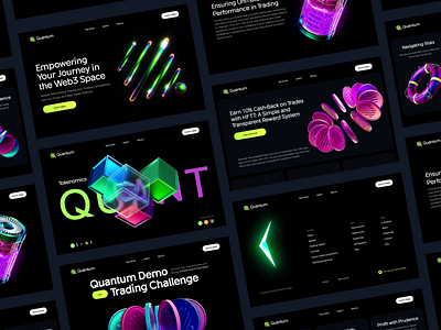 Quantum 3D Website animation assets 3d 3d animation ai design e commerce ecommerce finance fintech landing landing page ui ux web web 3 web app web design web3 webapp webdesign website