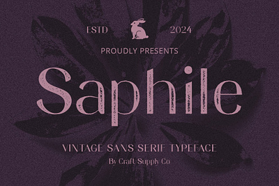 Saphile Vintage creative design font lettering logo modern sans serif typeface vintage