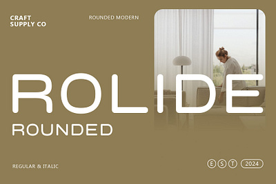 Rolide Rounded creative design font lettering logo modern rounded sans serif typeface