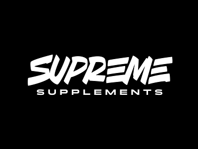 Supreme Supplements calligraphy font lettering logo logotype typography vector