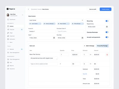 Paper.io - Invoice dashboard branding design illustration ui ui design uid uidaily uidesign uiux ux