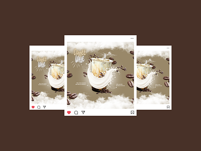 Coffee Latte Instagram Post boba coffee cup drink instagram latte milk post