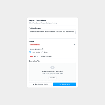 Request Form 📝 america branding button clean design europe form illustration indonesia designer logo modal neat pop up request ui uidesign upload ux