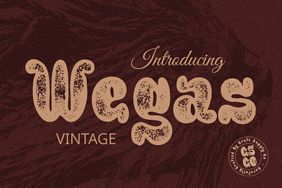 Wegas Vintage bubble creative design display font lettering logo typeface vintage