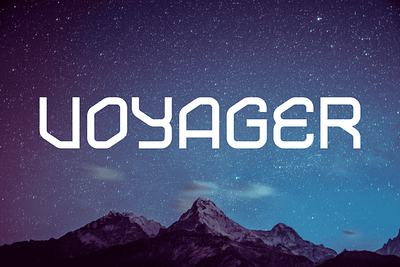 VOYAGER – Techno Font cutting edge