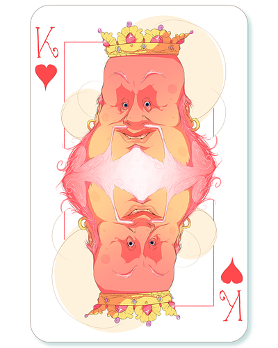 King of hearts | Playing card illustration cards character character design design digital art digital illustration graphic graphic design illustration photoshop playing cards procreate