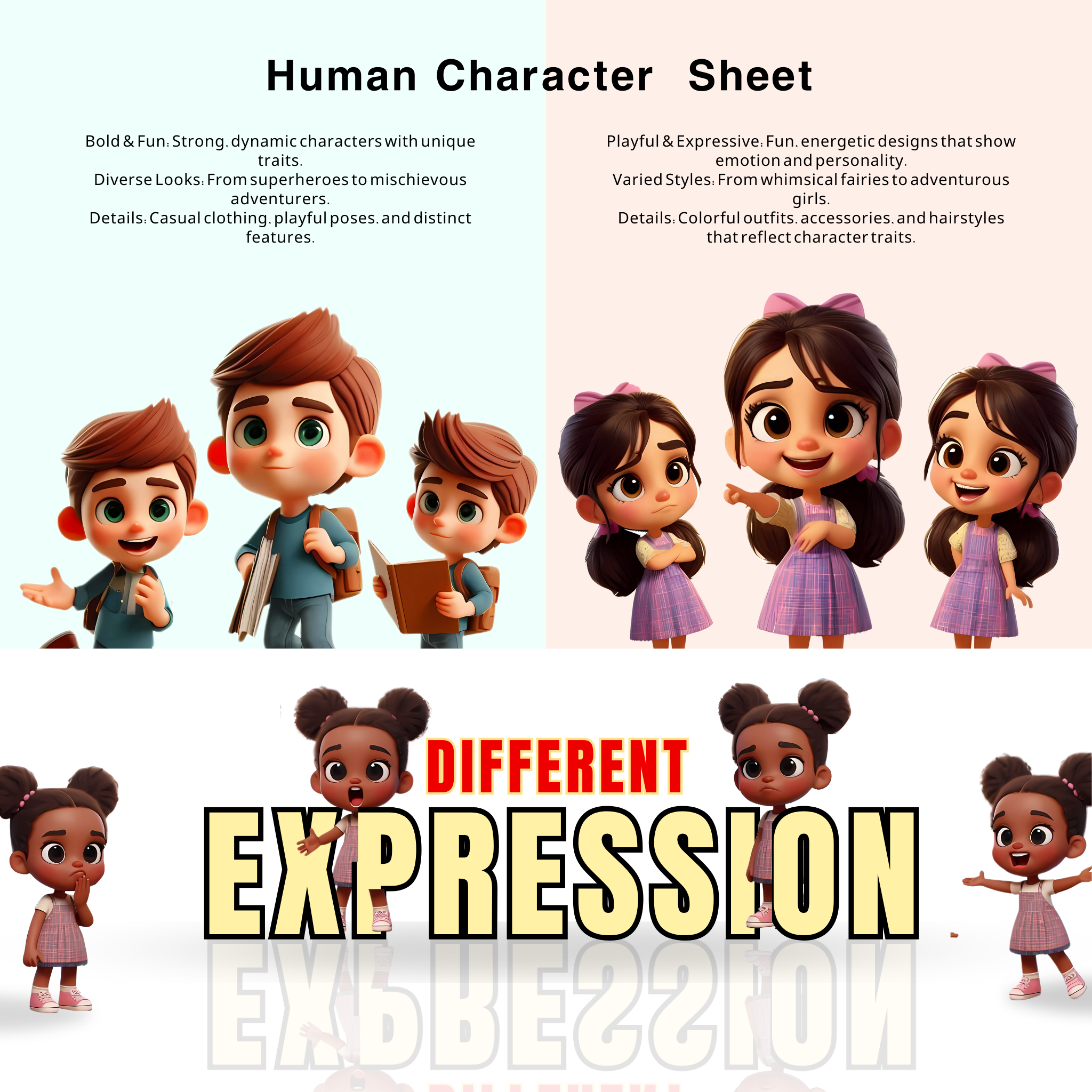 Example of Character Designs In 3D