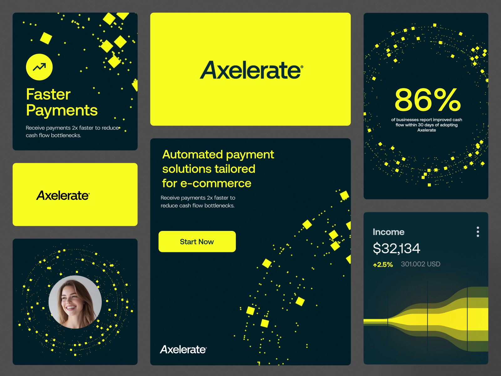 Axelerate • Fintech Brand Identity by VORONOI Branding Studio on Dribbble