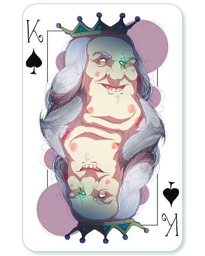 King of Spades | Playing card illustration cards character character design clipstudio digital art digital illustration graphic design illustration photoshop playing cards procreate