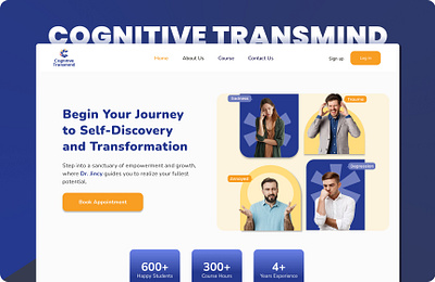 Cognitive Transmind - Transformative Learning Platform 3d animation branding clean ui graphic design holistic design learning platform logo meditation app mindful design minimal design self transformation trynocode uiux design web design