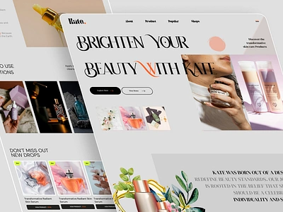 Unlock Your Glow Landing Page design ecommerce interface landing landing page online shop skin skin care ui ui design ui ux visual web web design web site website website design
