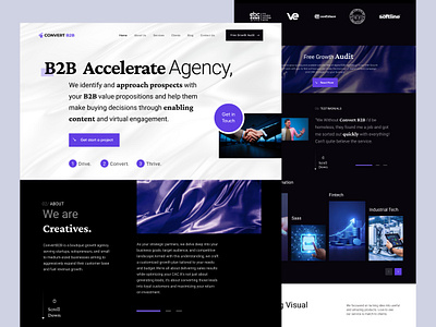 Agency Landing Page Design agency service agency website b2b b2b website business website creative website digital agency landing page landingpage minimal website product design ui ux web web design website