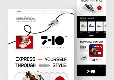 7-10 Landing Page Design 3d adobe xd animation branding color design ecommerce figma graphic design illustration landing page logo shop sneaker ui ui ux ui ux design web design web designer website