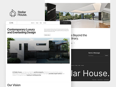 Stellar House – Minimalist Real Estate branding inspiration landing page minimalist real estate ui ui design uiux ux web design