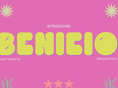 Benicio bubble creative cute design display font funky lettering logo modern typeface