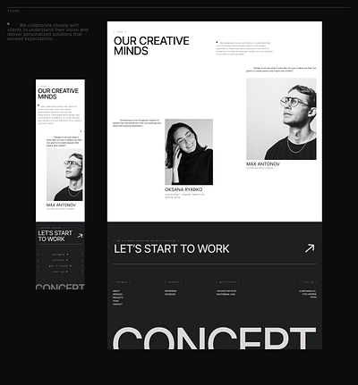 Our team // Interior Design Studio // Landing Page // Web Design animation design design concept interior design interior design studio landing page meet our magic team motion studio interior team team management team web design ui ux web design