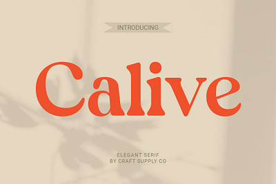 Calive classic creative design elegant font lettering logo retro serif typeface