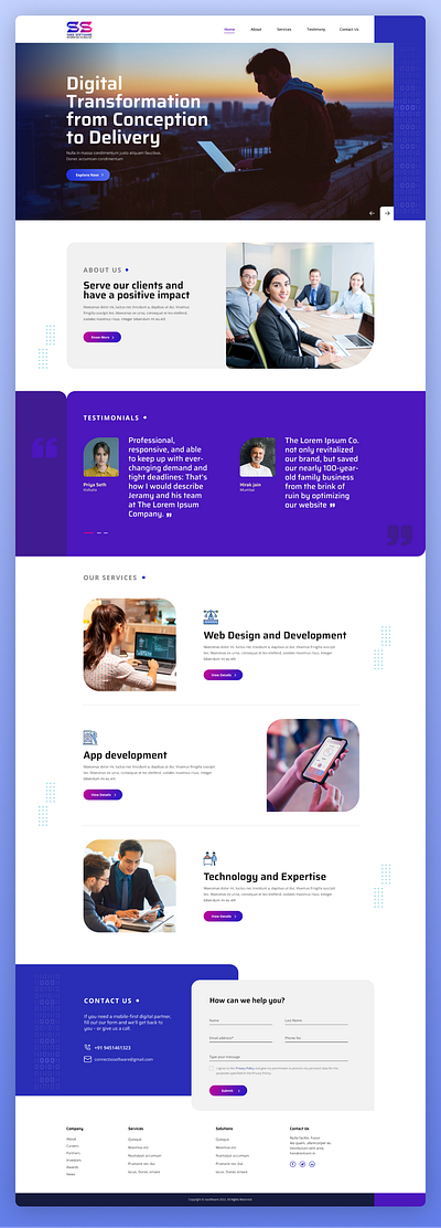 Website design for tech company it modern website technology ui web design