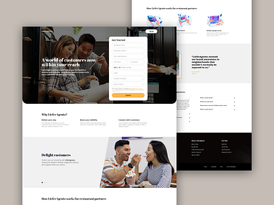 Liefer Agento (Add Restaurant and others pages) 2025 design add restaurant branding clean ui figma food home page hotel landing page menu minimal design online order portfolio product design theme ui uiux web design website